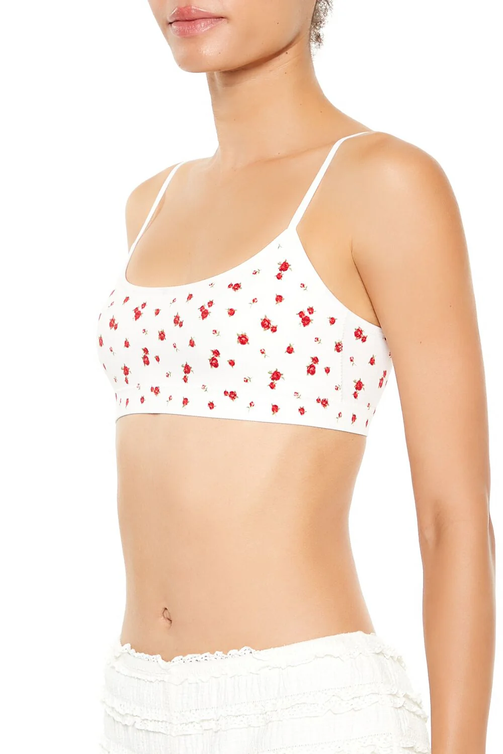 Seamless Rose Print Bralette - Image 3