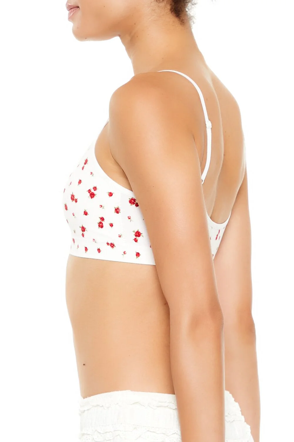 Seamless Rose Print Bralette - Image 4