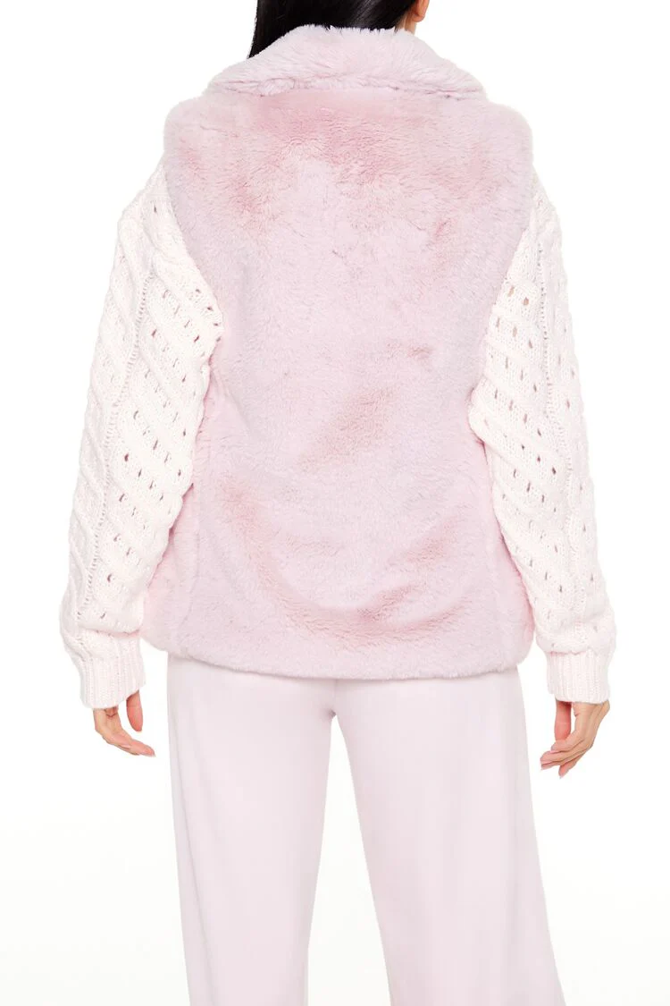 Notched Faux Fur Vest - Image 11