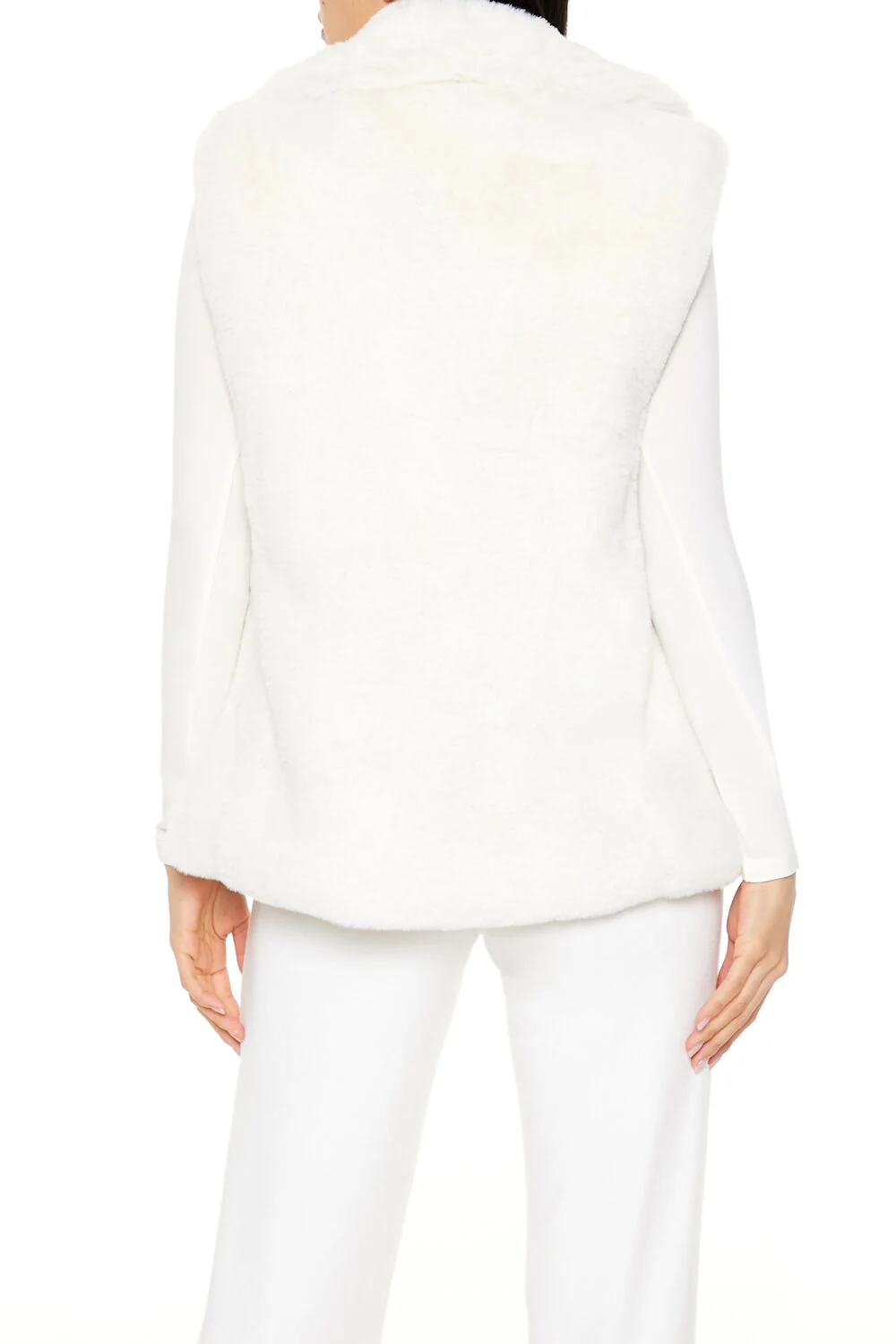 Notched Faux Fur Vest - Image 5