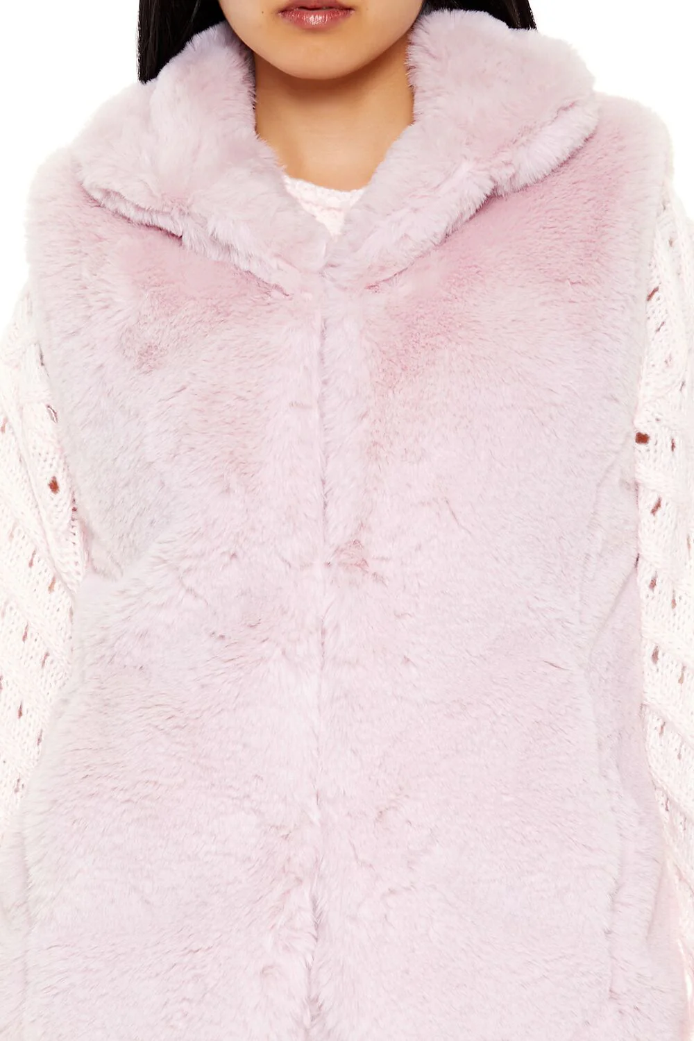 Notched Faux Fur Vest - Image 9