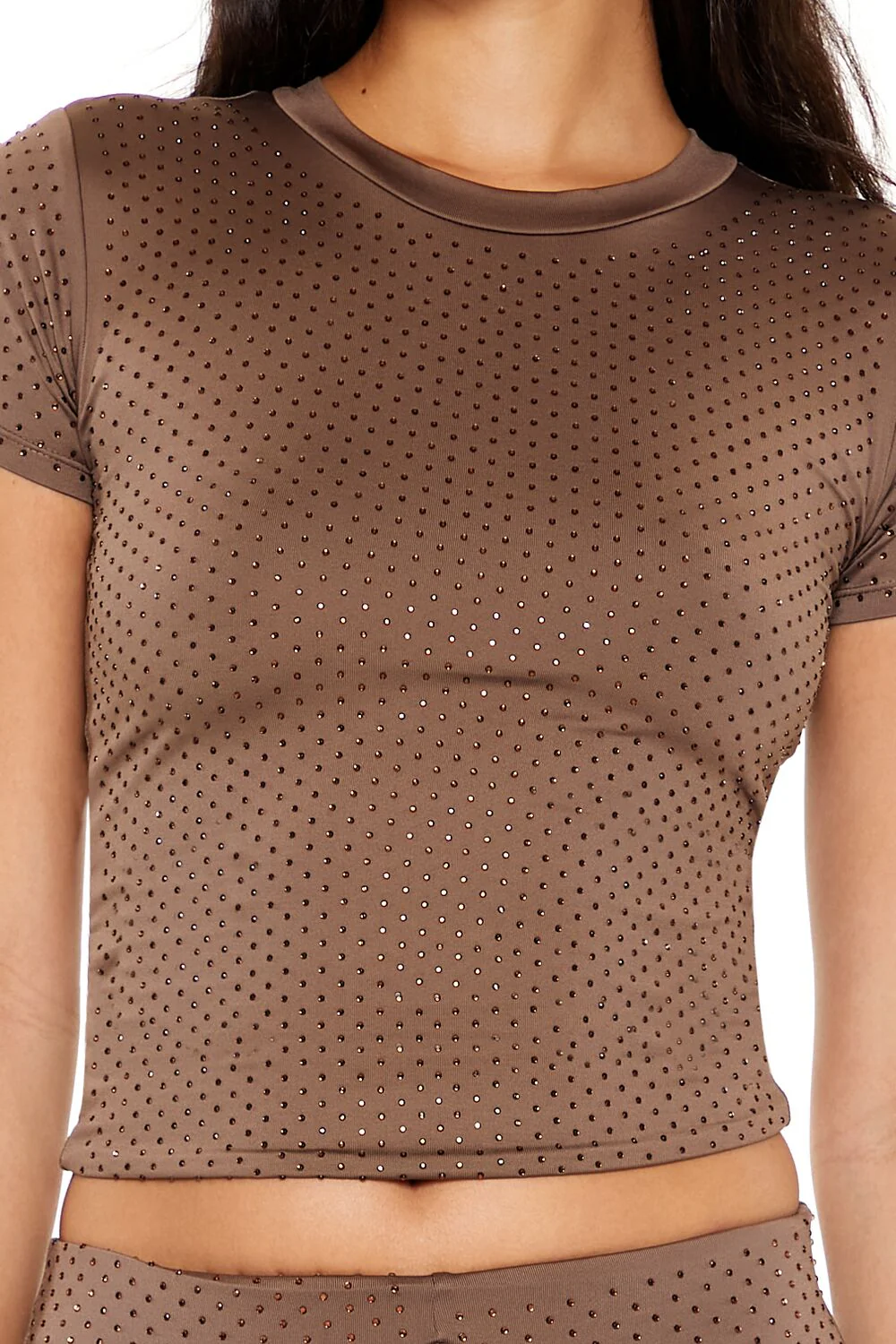 Contour Sculpt Rhinestone Tee - Image 8