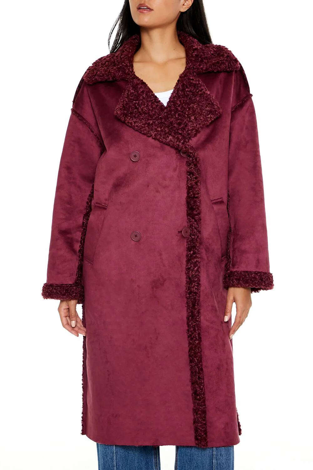 Faux Shearling & Suede Coat - Image 10