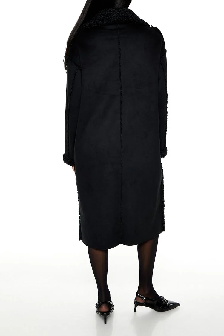 Faux Shearling & Suede Coat - Image 4