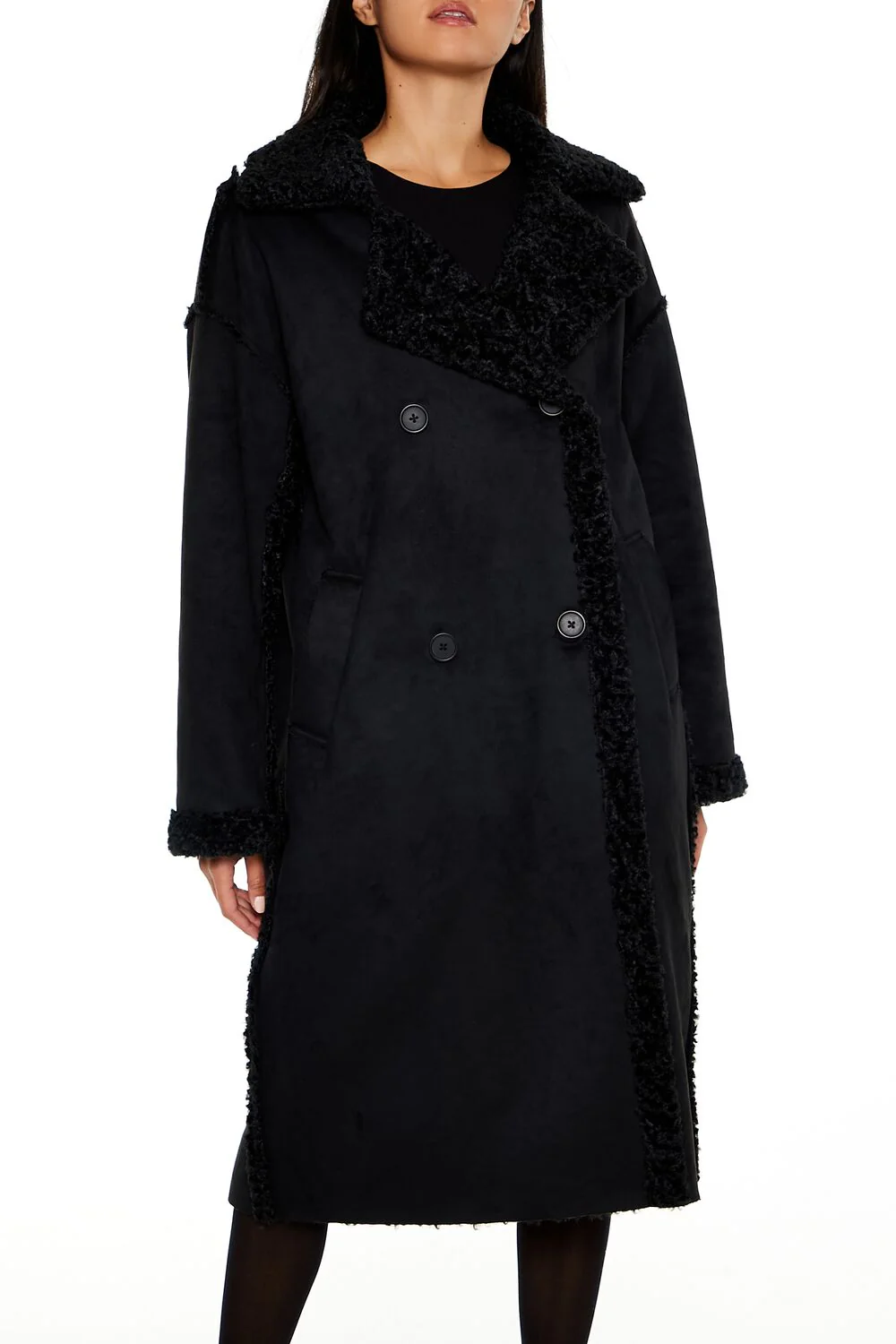 Faux Shearling & Suede Coat - Image 5