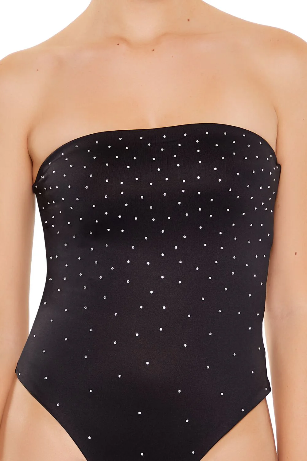 Contour Sculpt Rhinestone Tube Bodysuit - Image 3