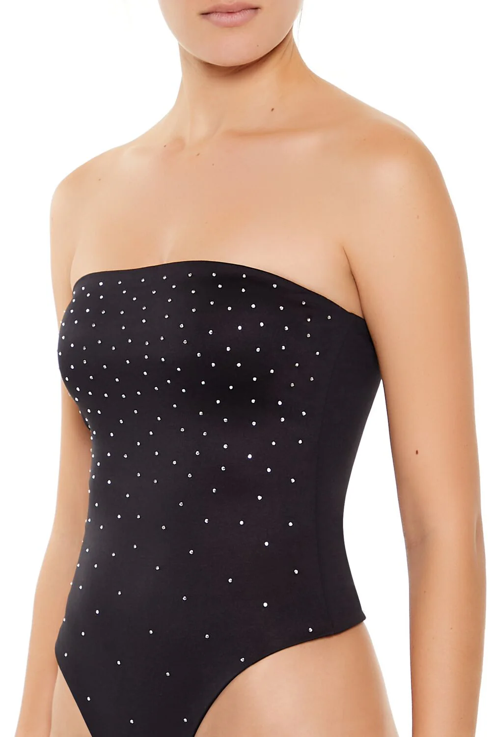 Contour Sculpt Rhinestone Tube Bodysuit - Image 4