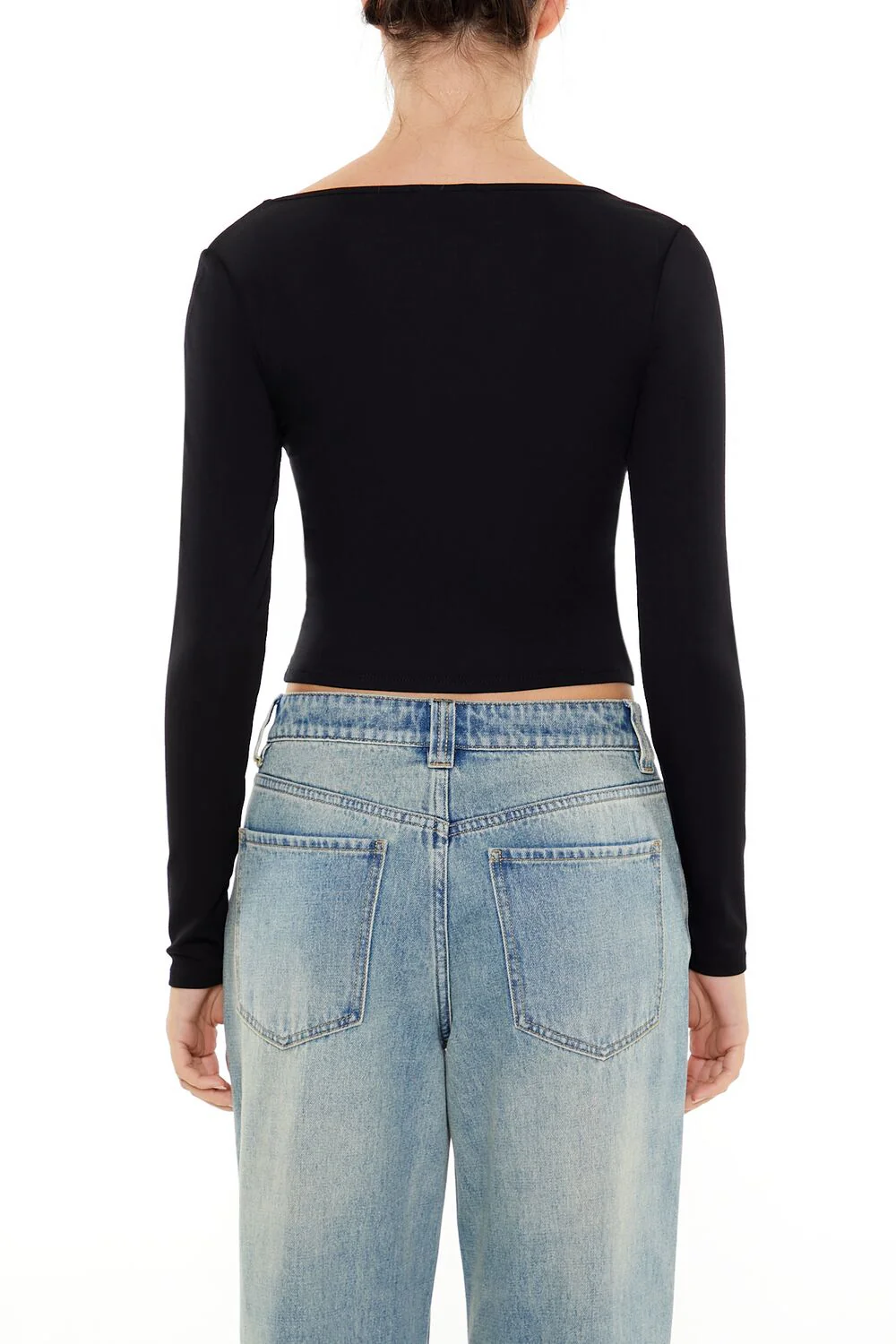 Square-Neck Long-Sleeve Top - Image 5