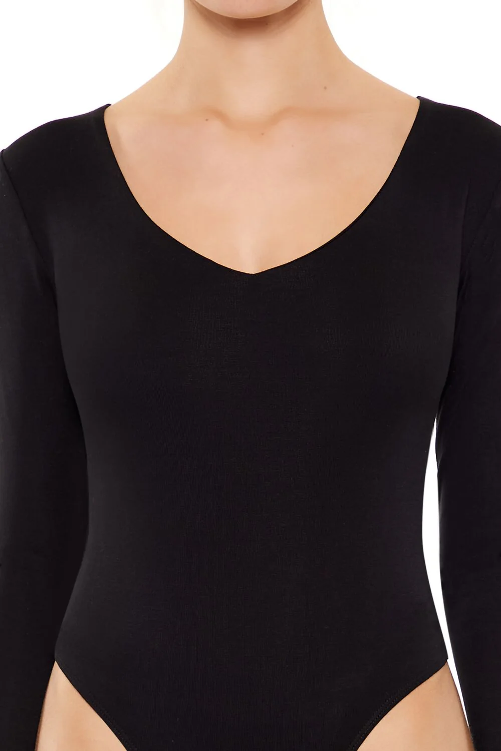 Fitted V-Neck Bodysuit - Image 3