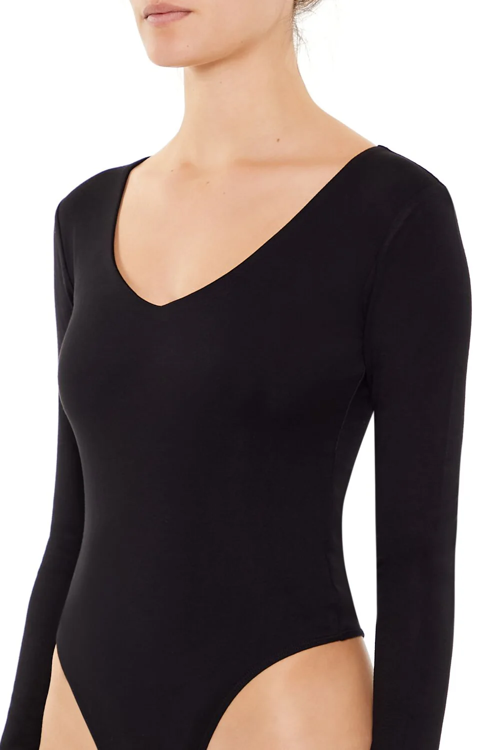 Fitted V-Neck Bodysuit - Image 4