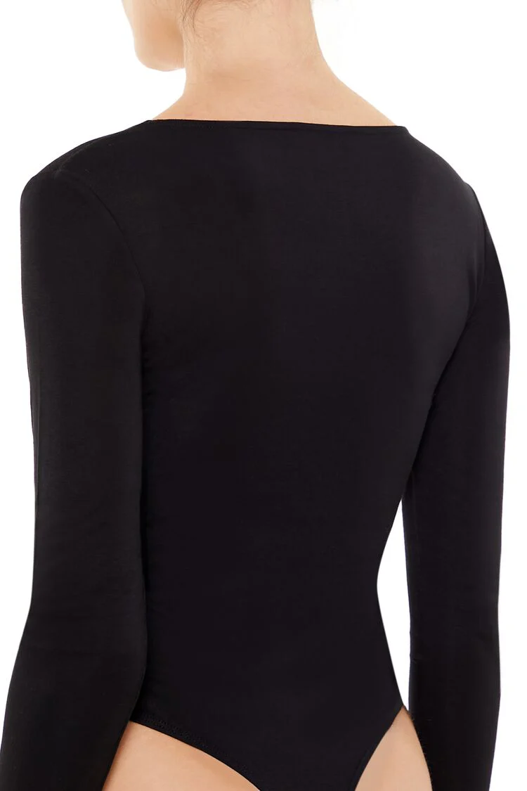 Fitted V-Neck Bodysuit - Image 5