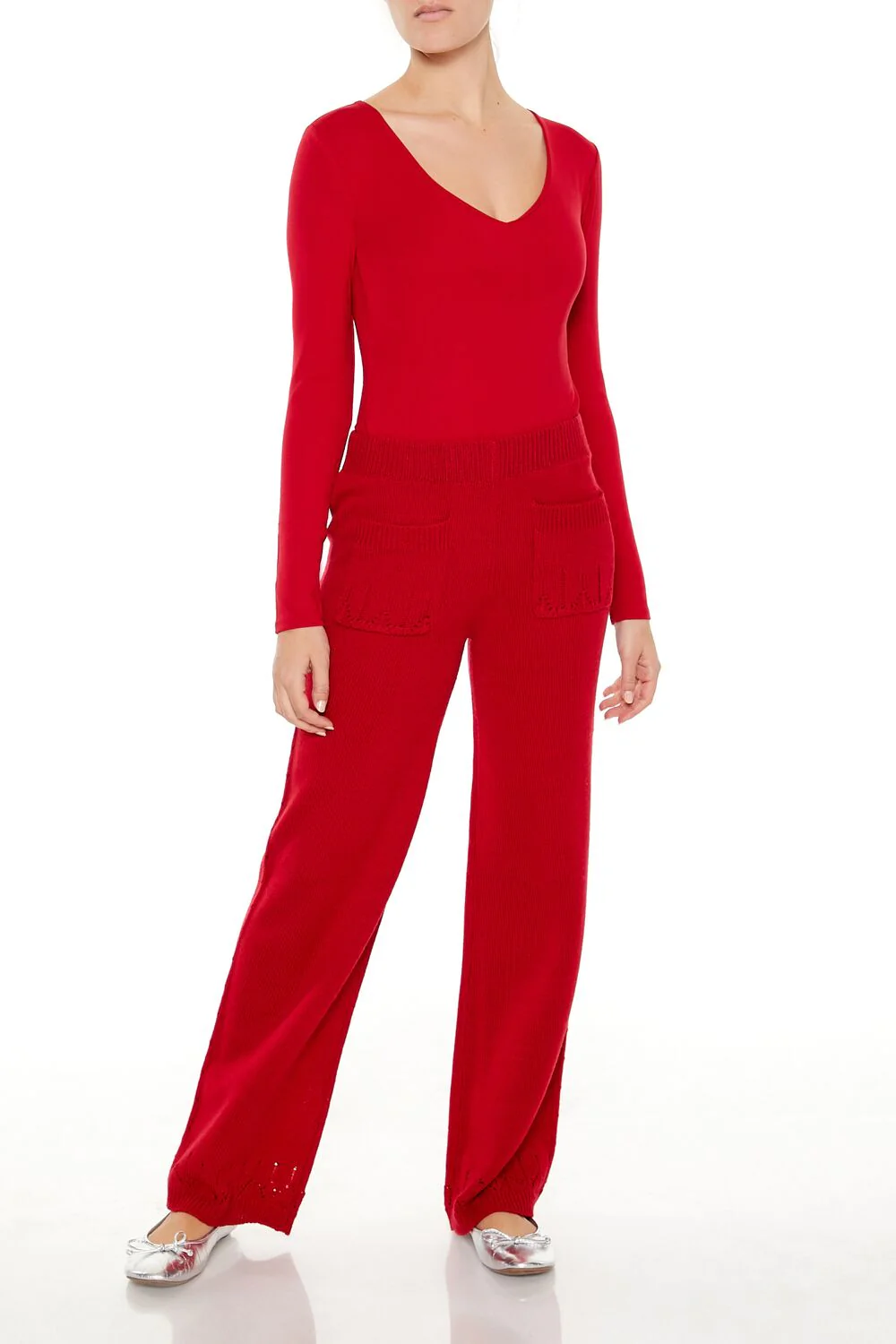 Fitted V-Neck Bodysuit - Image 6