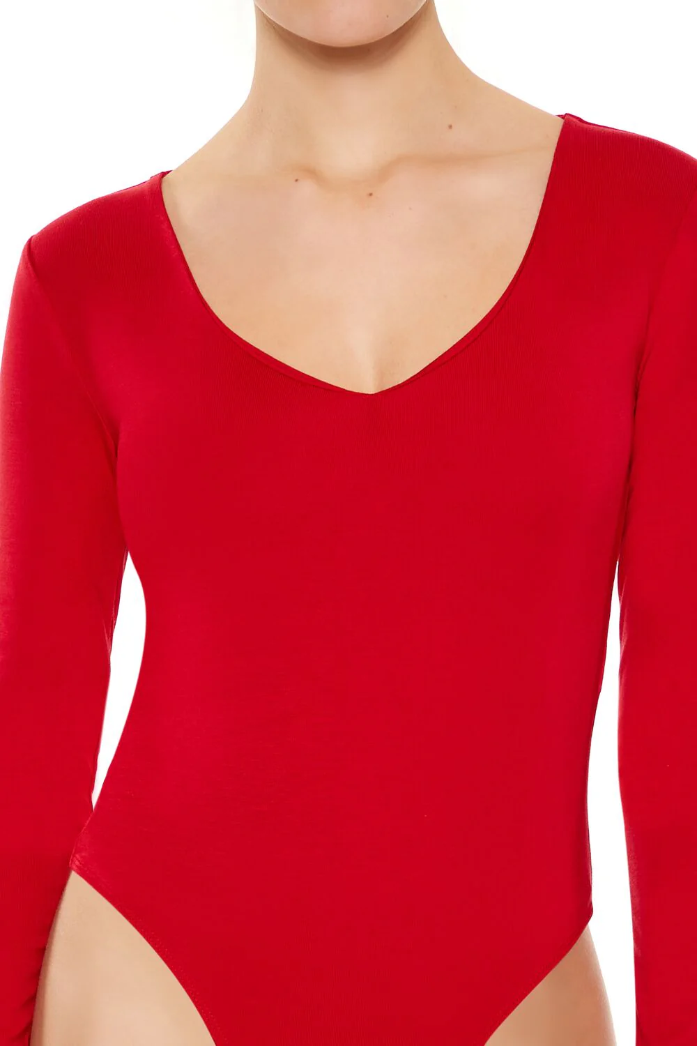 Fitted V-Neck Bodysuit - Image 8
