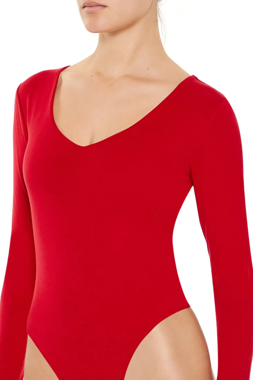 Fitted V-Neck Bodysuit - Image 9