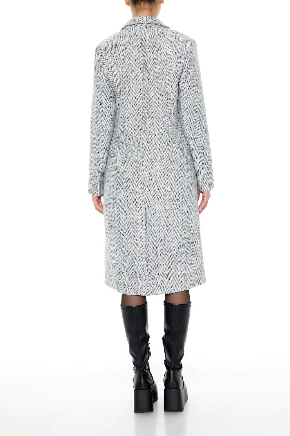 Herringbone Double-Breasted Coat - Image 4