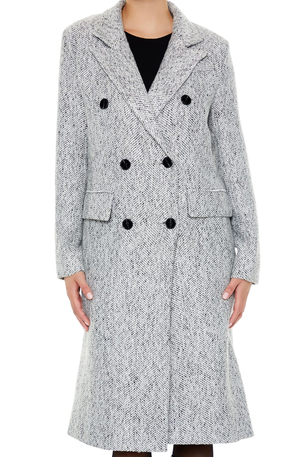 Herringbone Double-Breasted Coat - Image 5