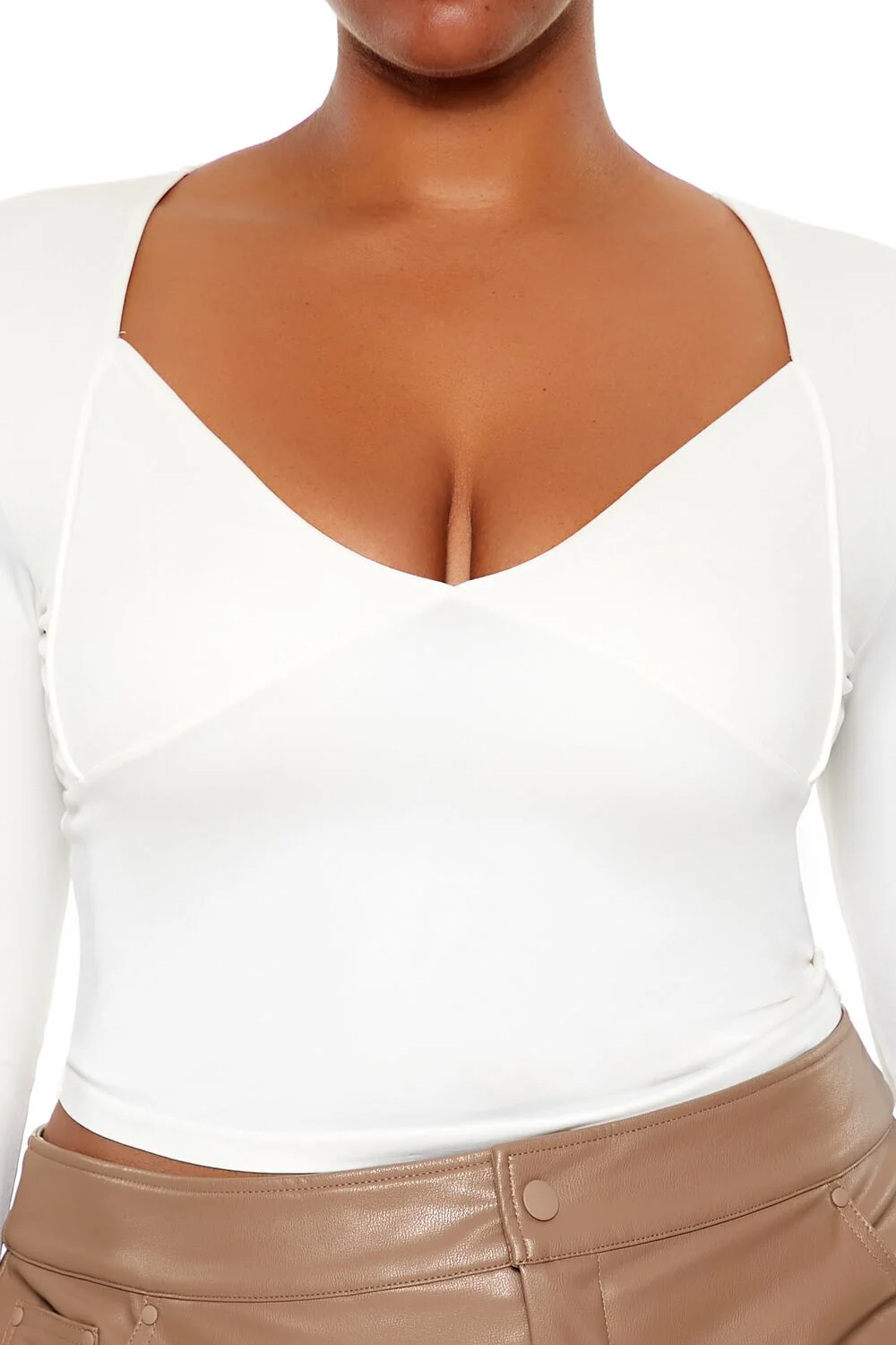 Plus Size Seamless Long-Sleeve Top - Image 3
