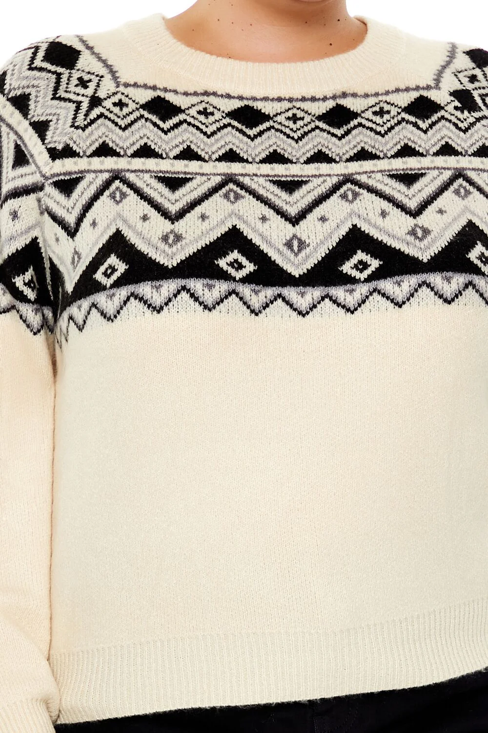 Plus Size Geo Print Sweater - Image 3
