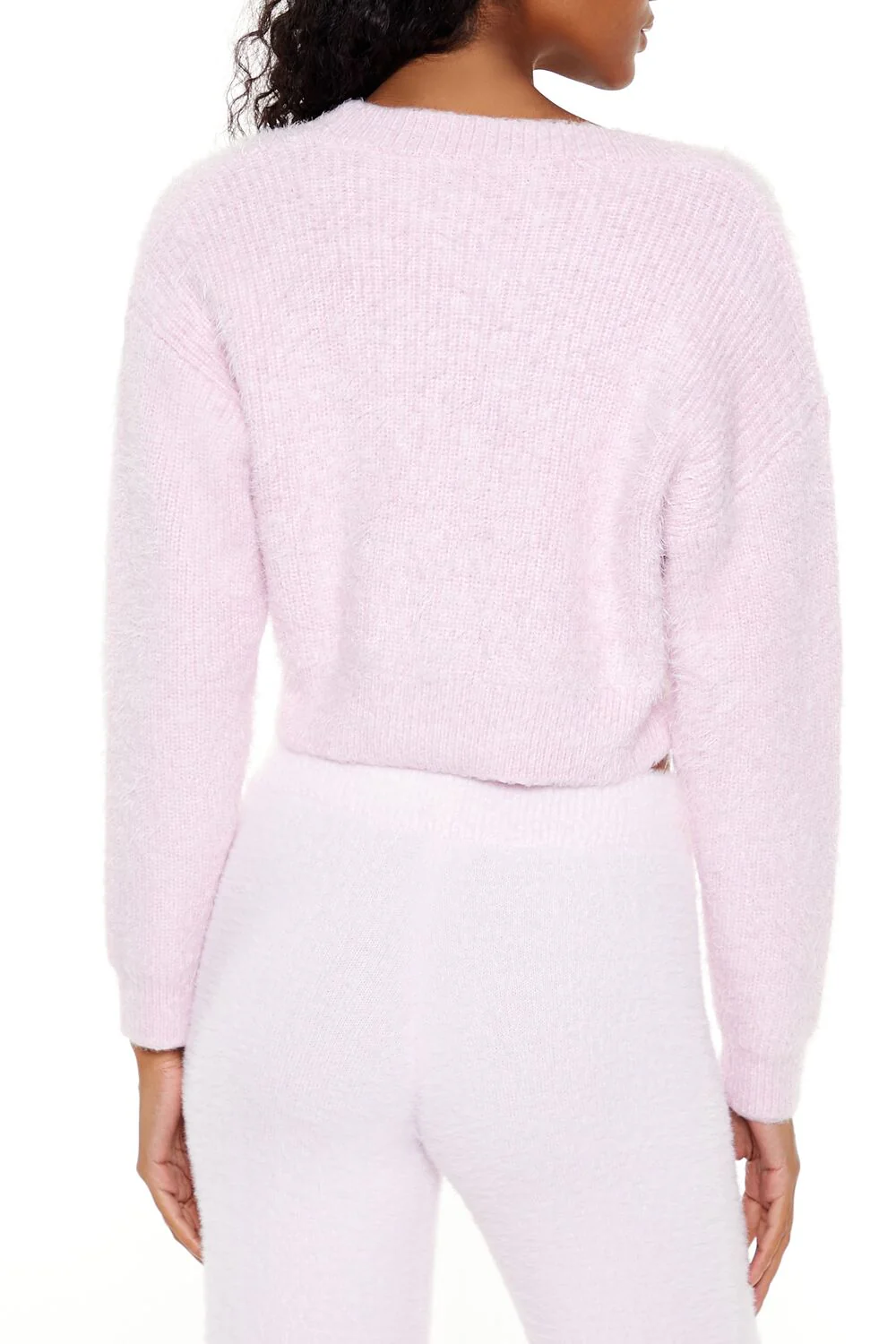 Fuzzy Knit Cardigan Sweater - Image 10