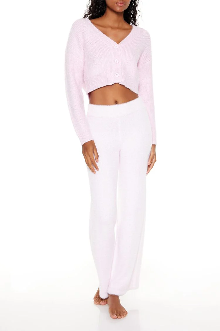 Fuzzy Knit Cardigan Sweater - Image 7