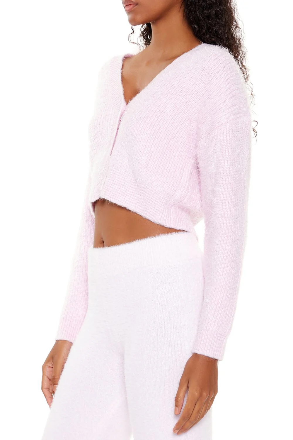Fuzzy Knit Cardigan Sweater - Image 9