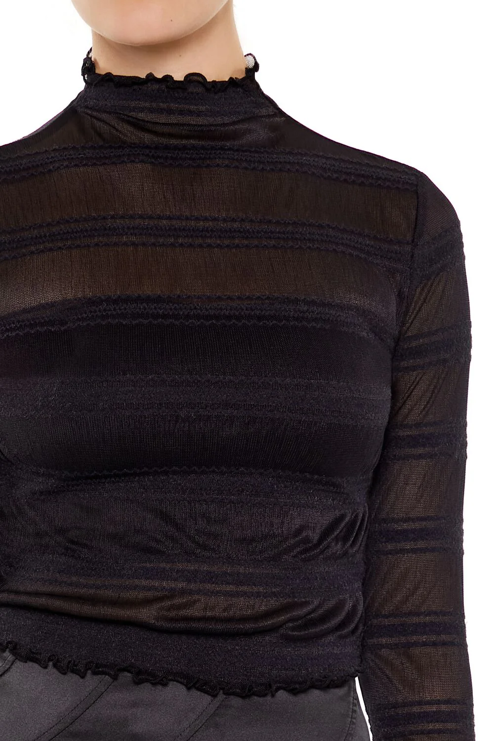 Shadow-Striped Crop Top - Image 3