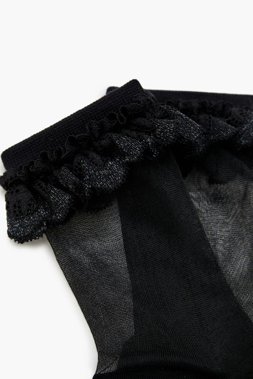 Lace-Trim Mesh Crew Socks - Image 3