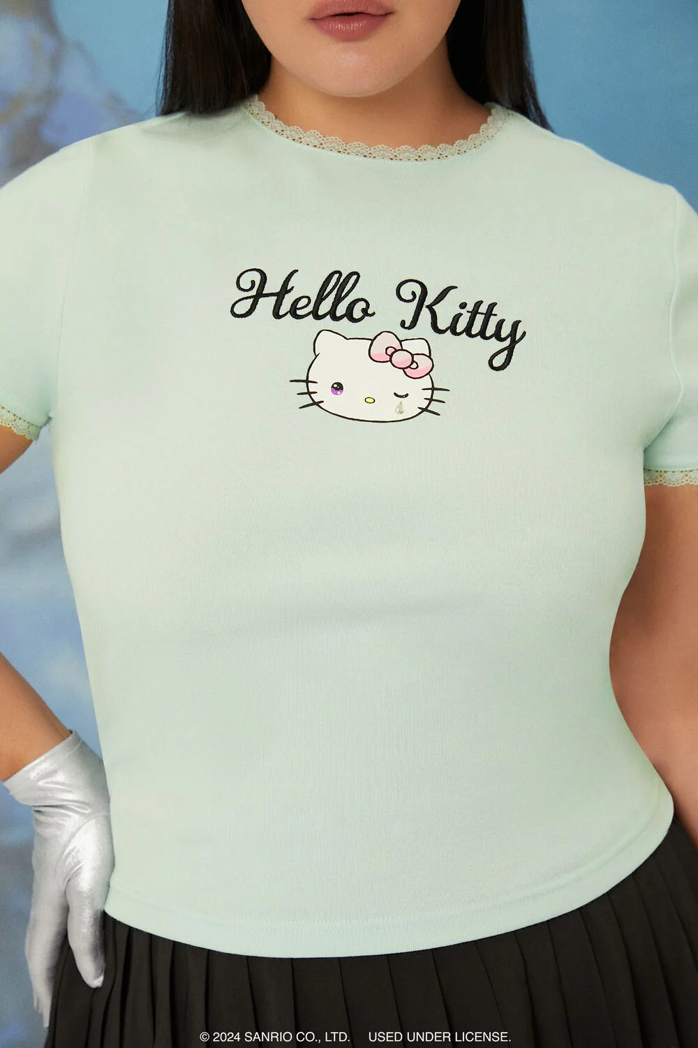 Plus Size Hello Kitty Lace Tee - Image 3