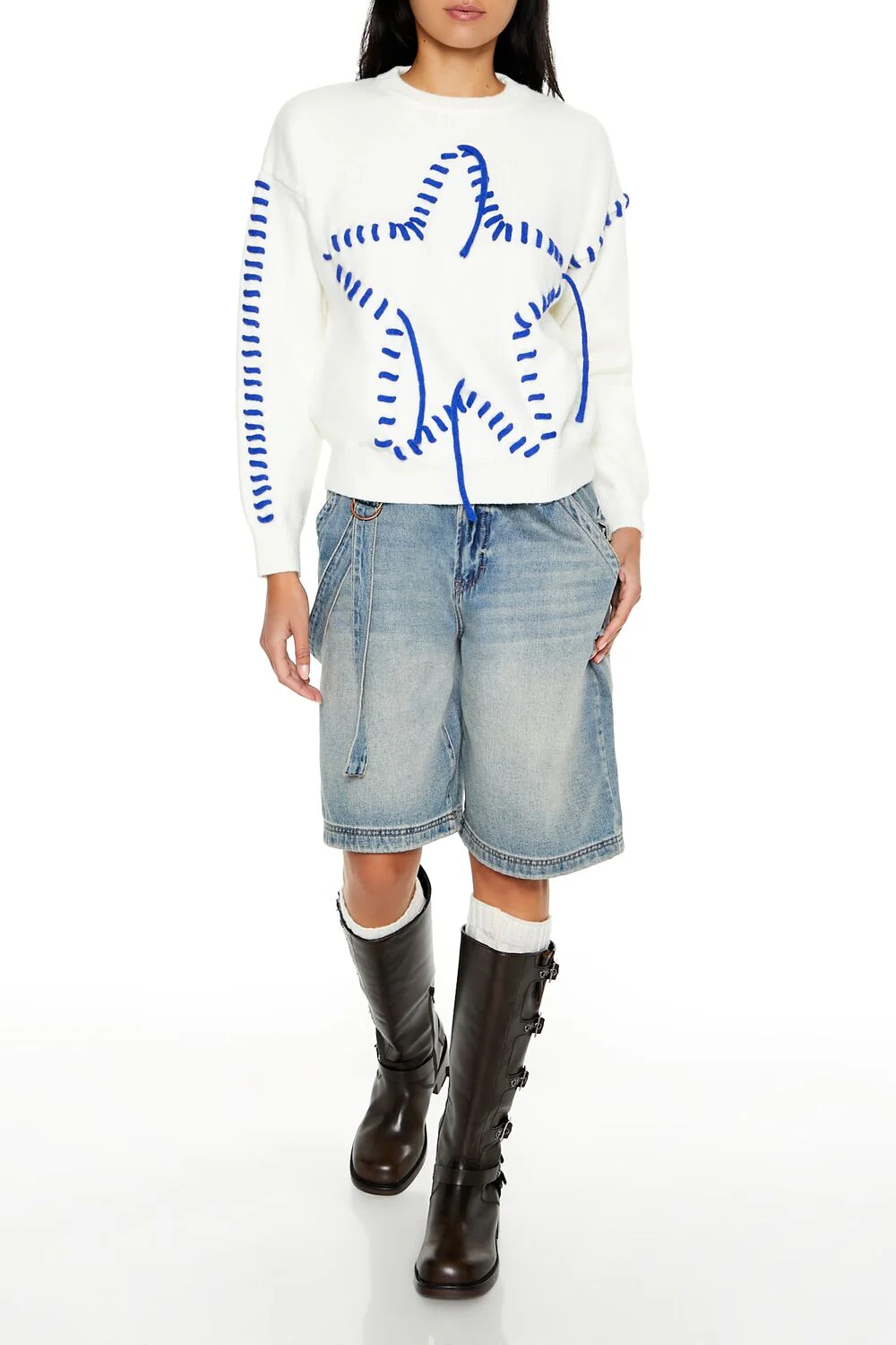 Whipstitched Star Sweater - Image 2