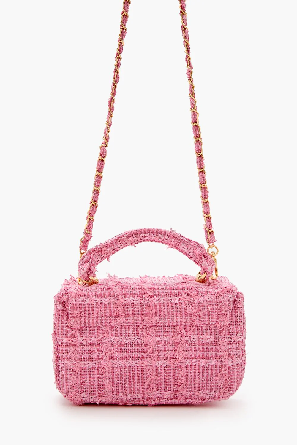 Tweed Grid Crossbody Bag - Image 10