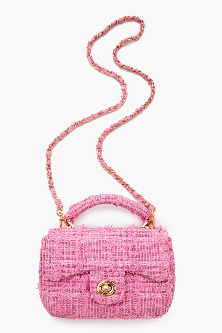 Tweed Grid Crossbody Bag - Image 12