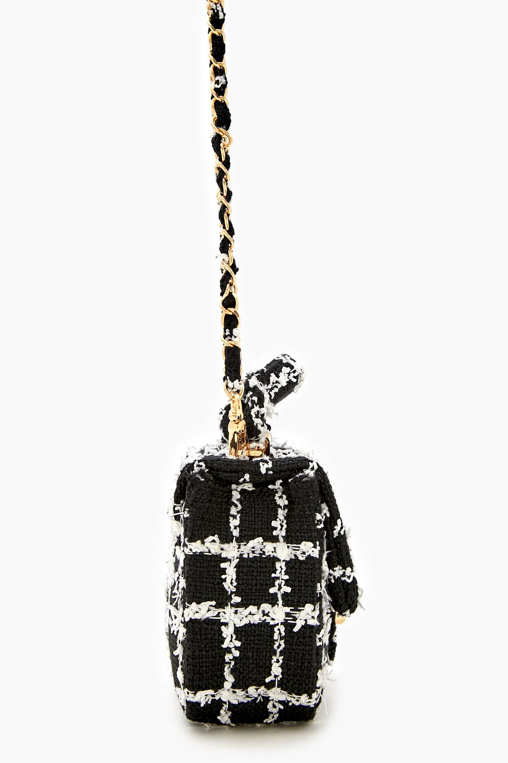 Tweed Grid Crossbody Bag - Image 3