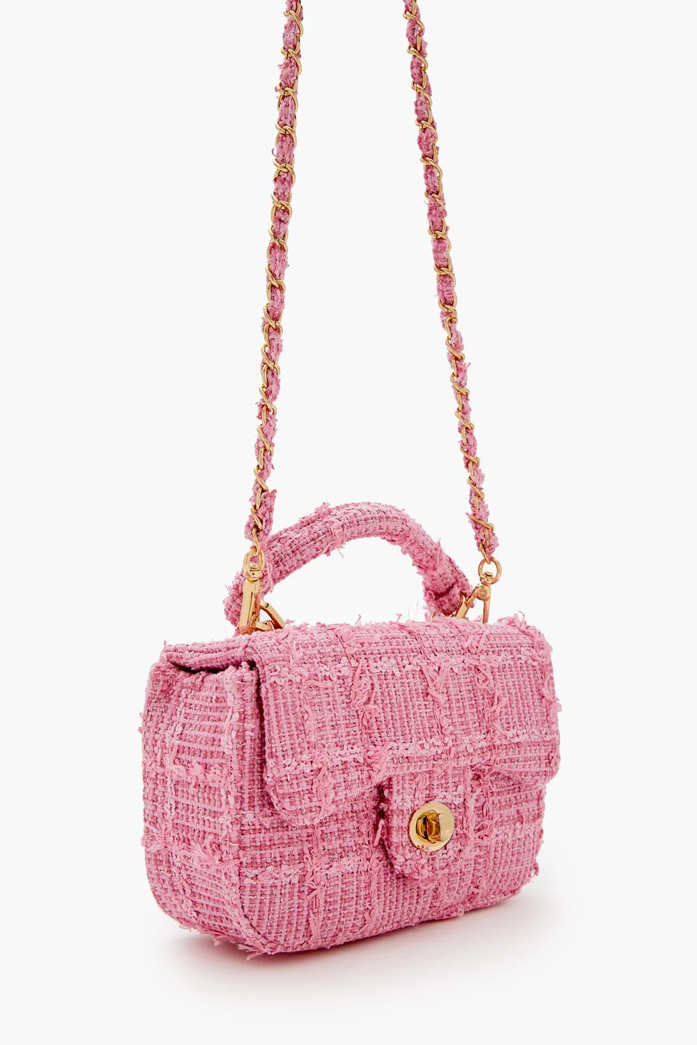 Tweed Grid Crossbody Bag - Image 8