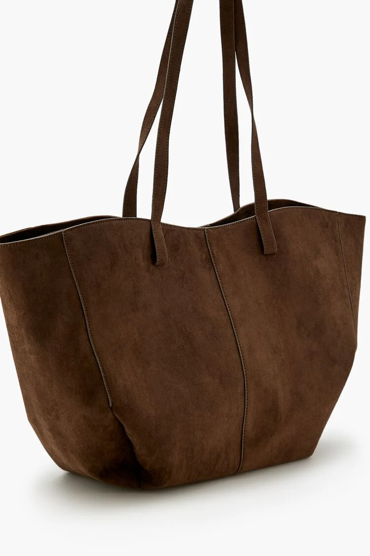 Faux Suede Tote Bag - Image 5