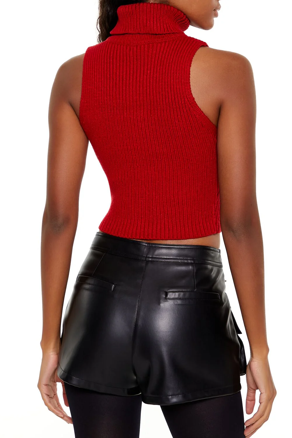 Turtleneck Sweater-Knit Tank Top - Image 10