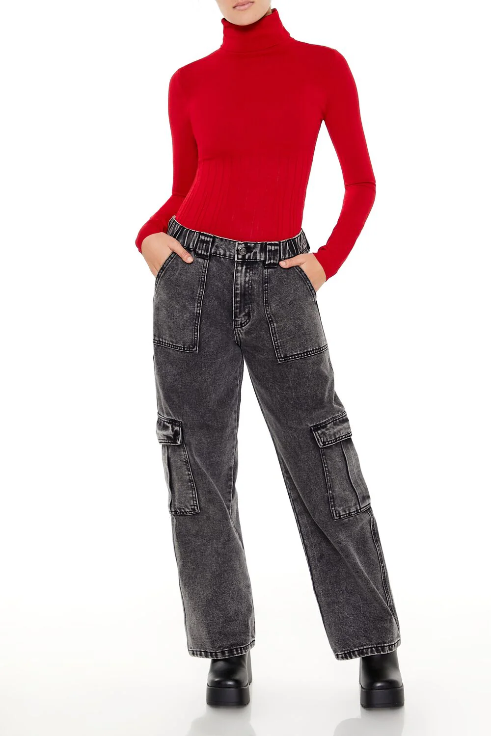Sweater-Knit Turtleneck Bodysuit - Image 6