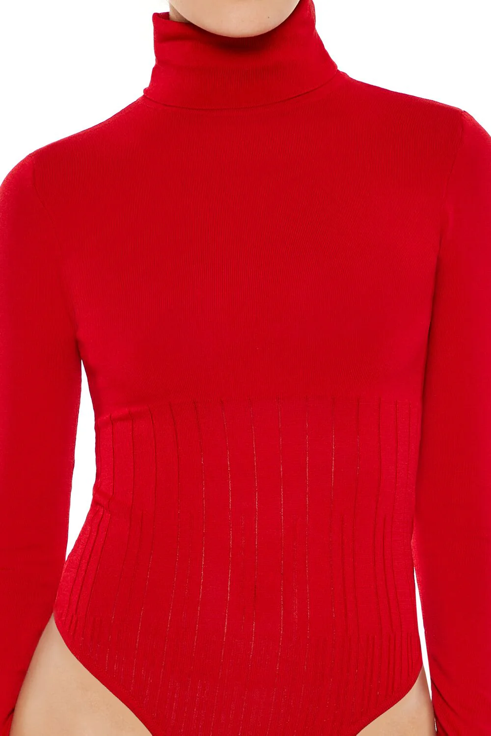 Sweater-Knit Turtleneck Bodysuit - Image 8