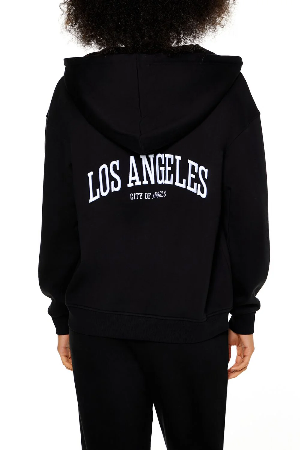 Embroidered Los Angeles Zip-Up Hoodie - Image 5