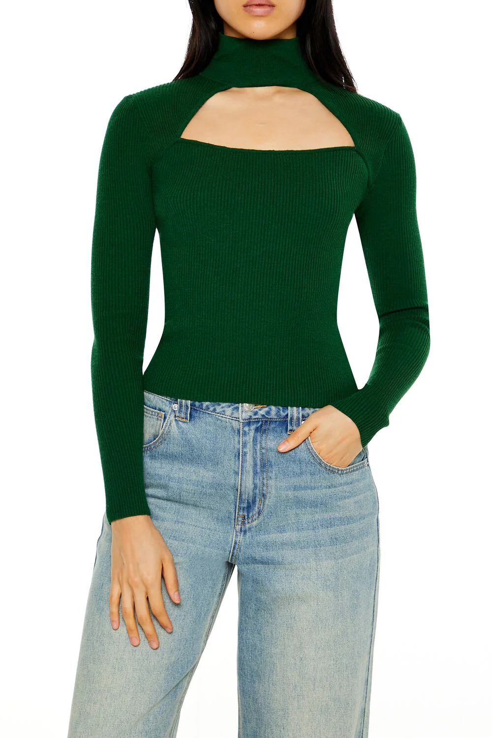 Ribbed Cutout Sweater - Image 6