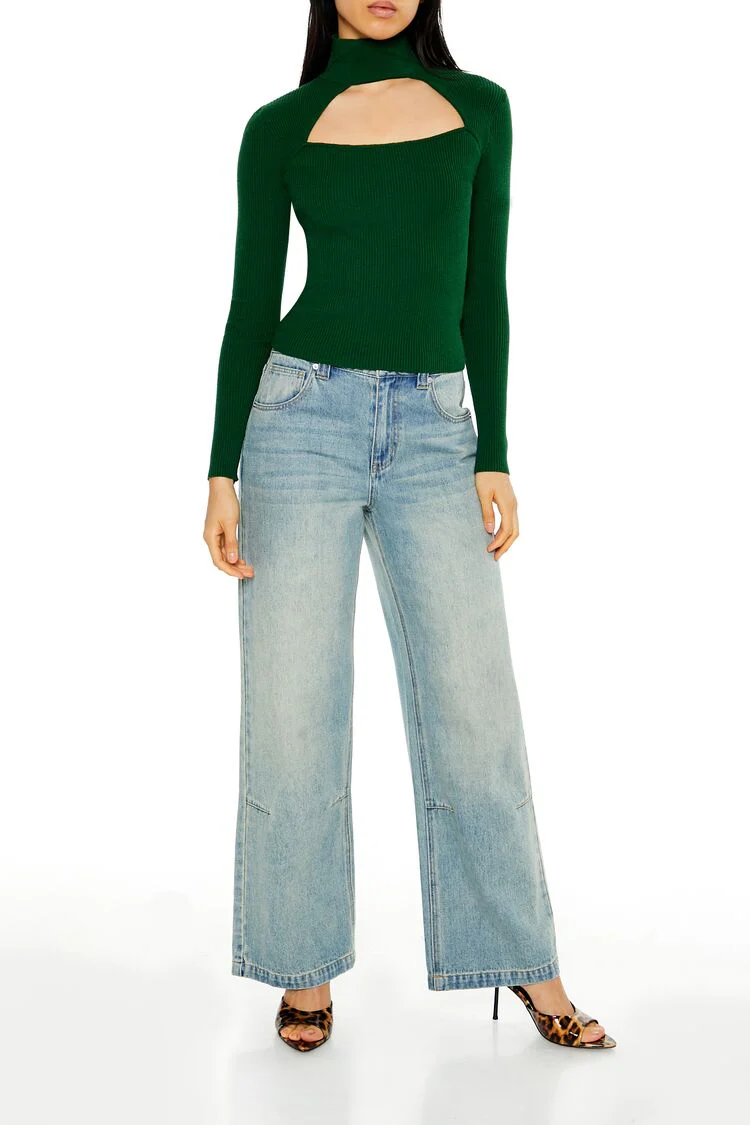 Ribbed Cutout Sweater - Image 7