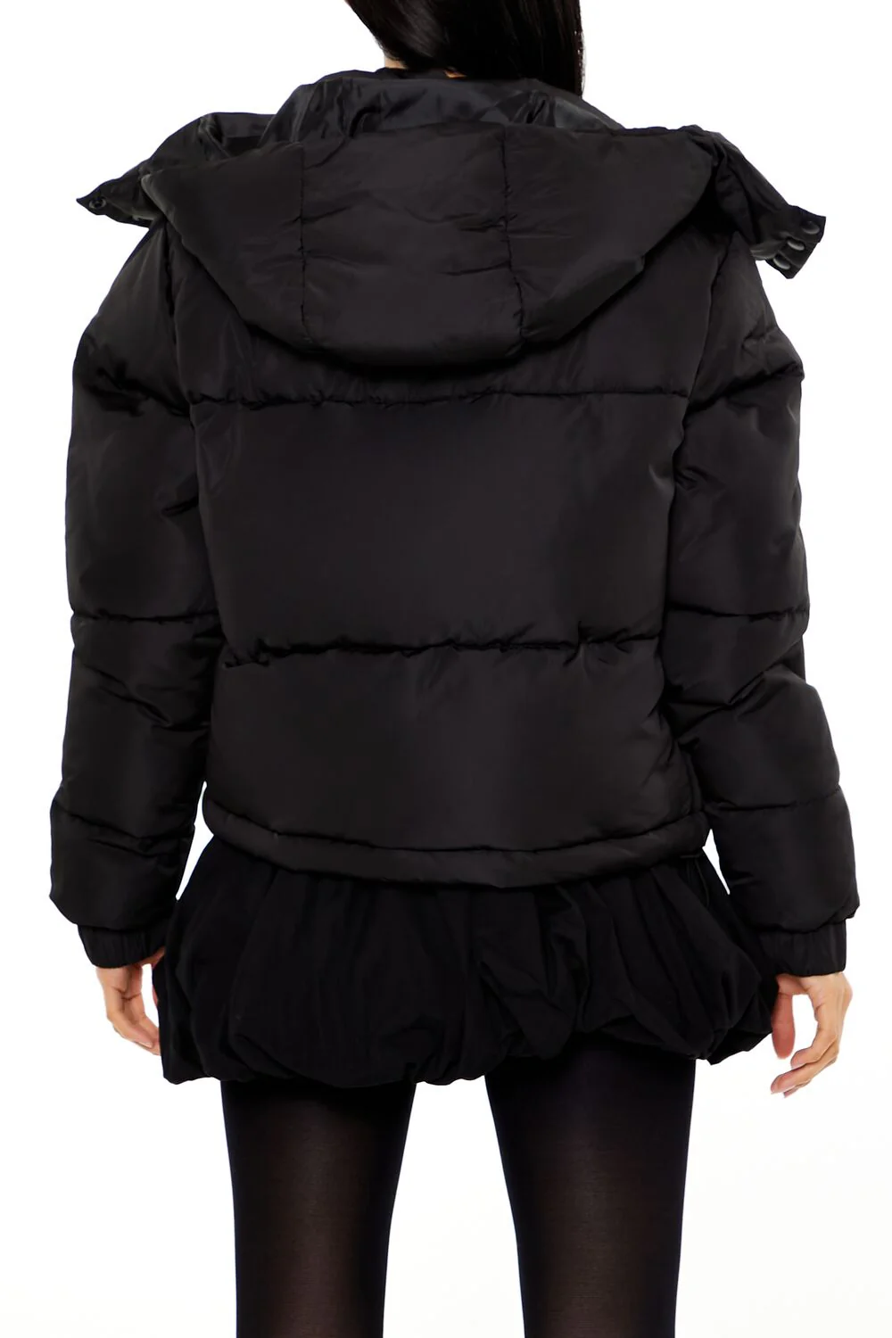 Hooded Drawstring Puffer Jacket - Image 5