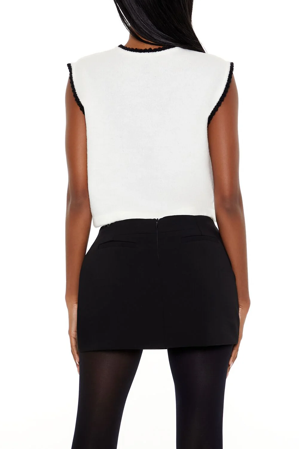 Cropped Bow Sweater Vest - Image 5