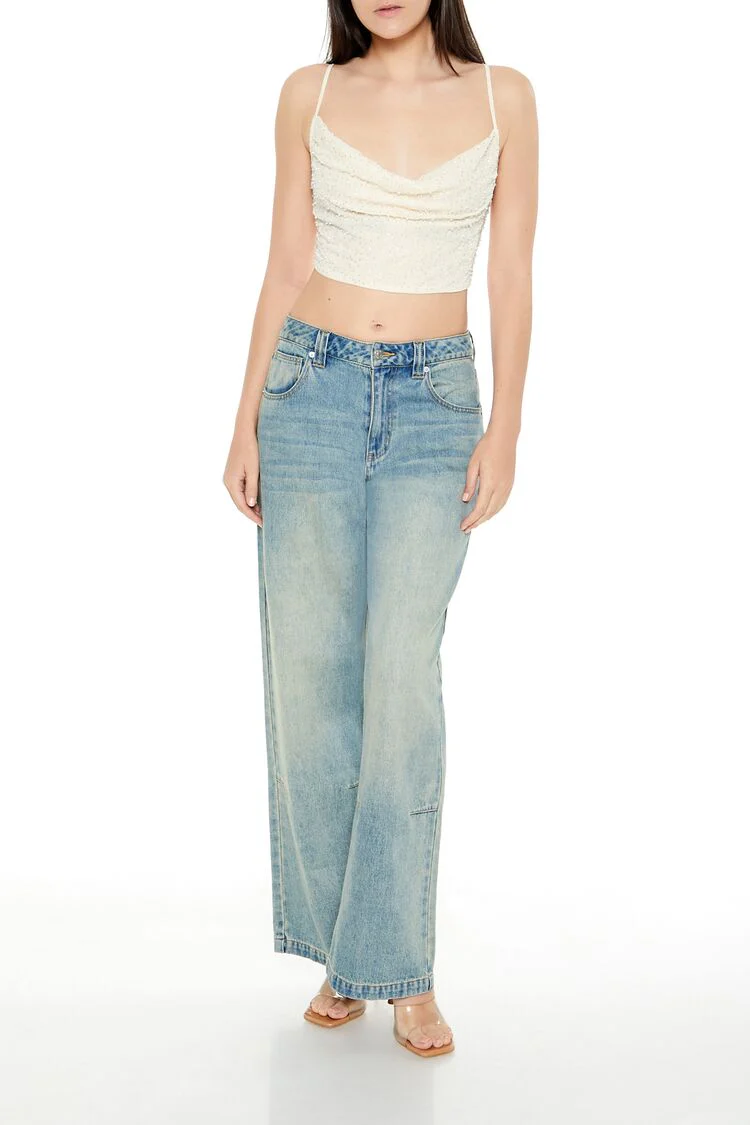 Chiffon Beaded Cropped Cami - Image 2