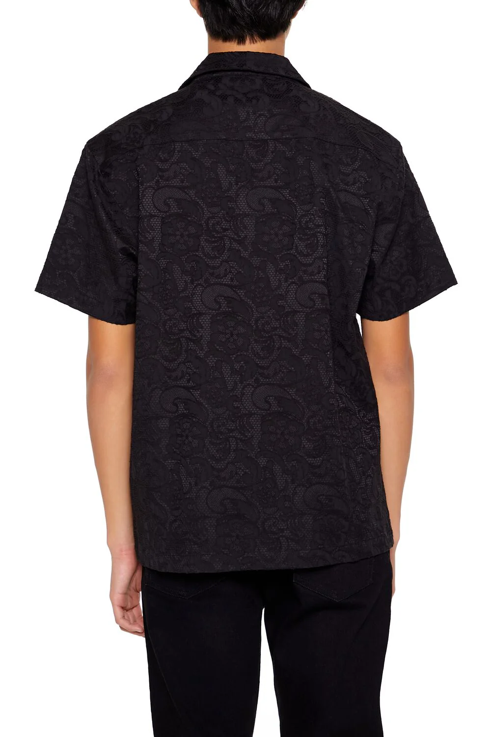 Textured Floral Lace Shirt - Image 4