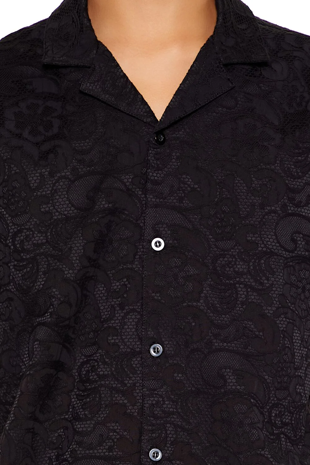 Textured Floral Lace Shirt - Image 5