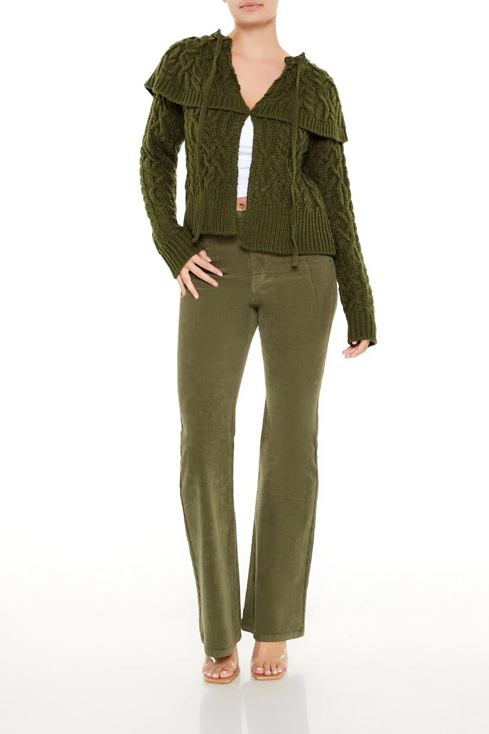 Foldover Cardigan Sweater - Image 2