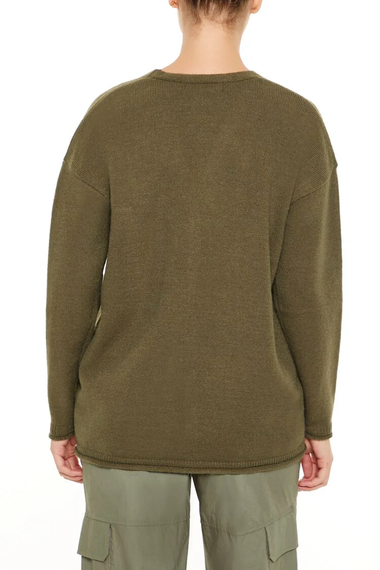 Split-Hem Cardigan Sweater - Image 10