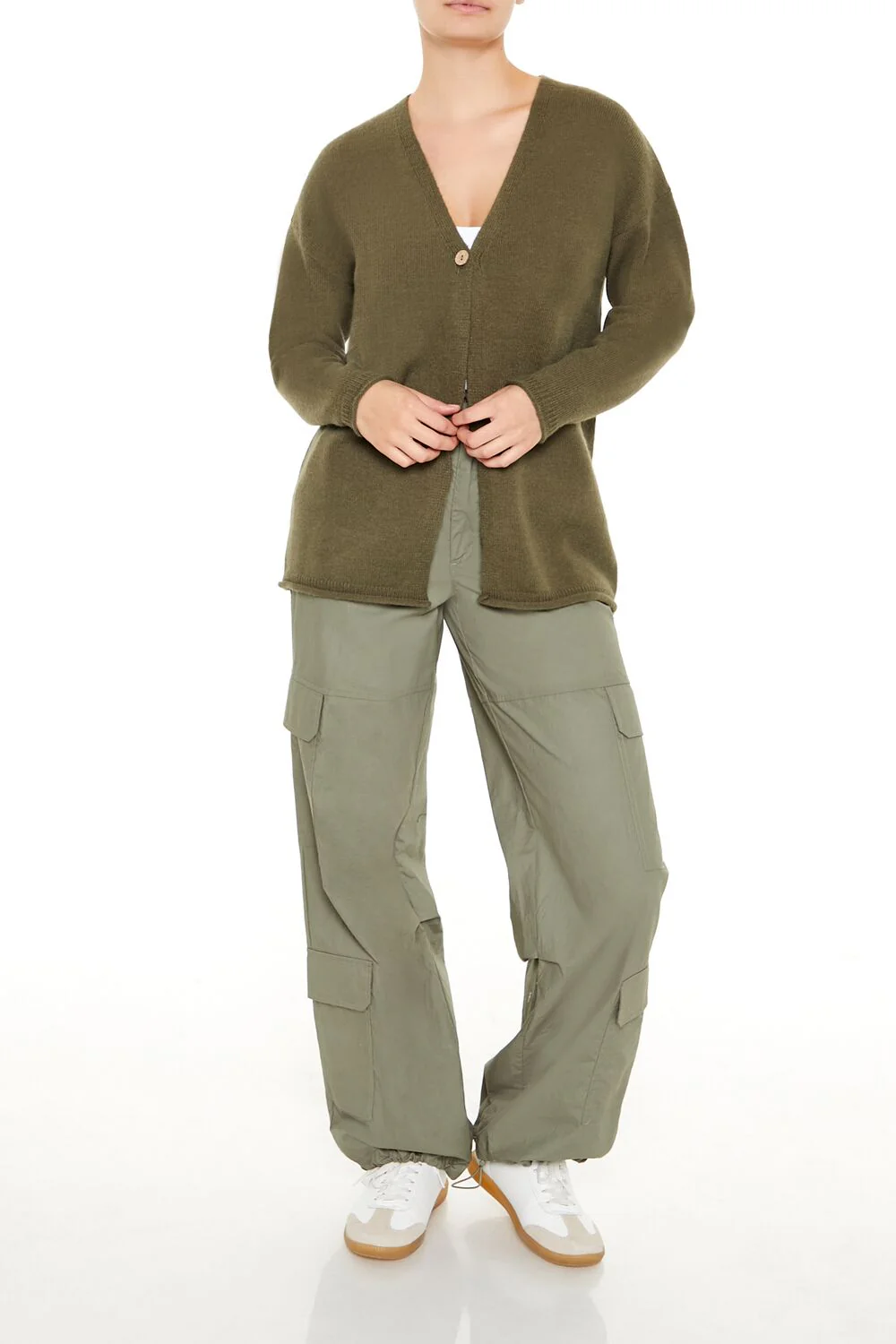 Split-Hem Cardigan Sweater - Image 7