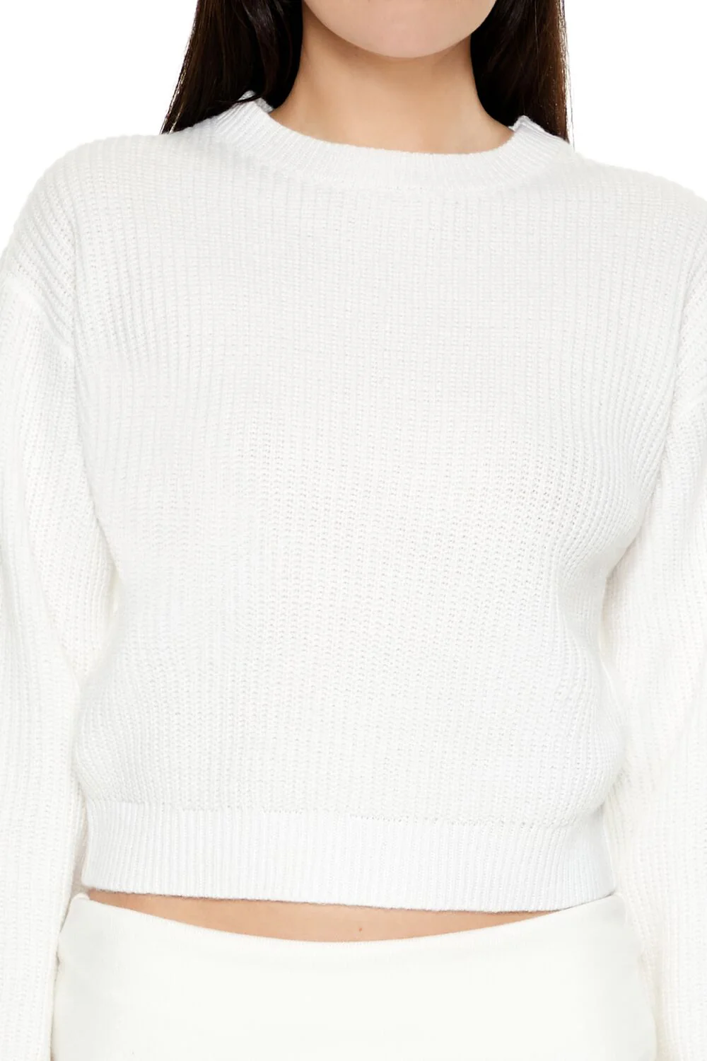 Cropped Drop-Sleeve Sweater - Image 3