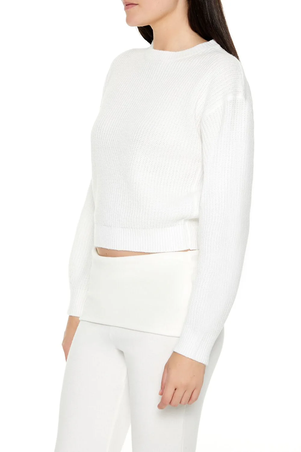 Cropped Drop-Sleeve Sweater - Image 4